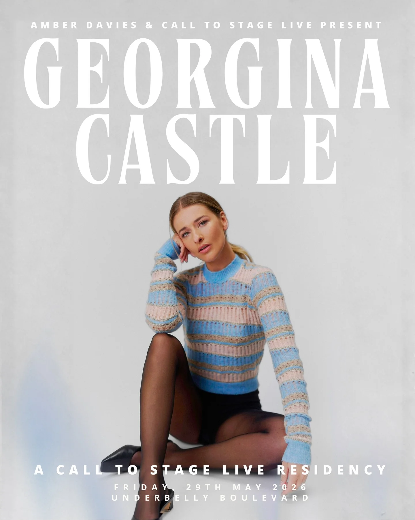 We’re excited to announce our first Call To Stage Live Residency headliner… it’s Georgina Castle!⭐️ Tickets on sale tomorrow. #calltostage #ctslive #ctsresidency