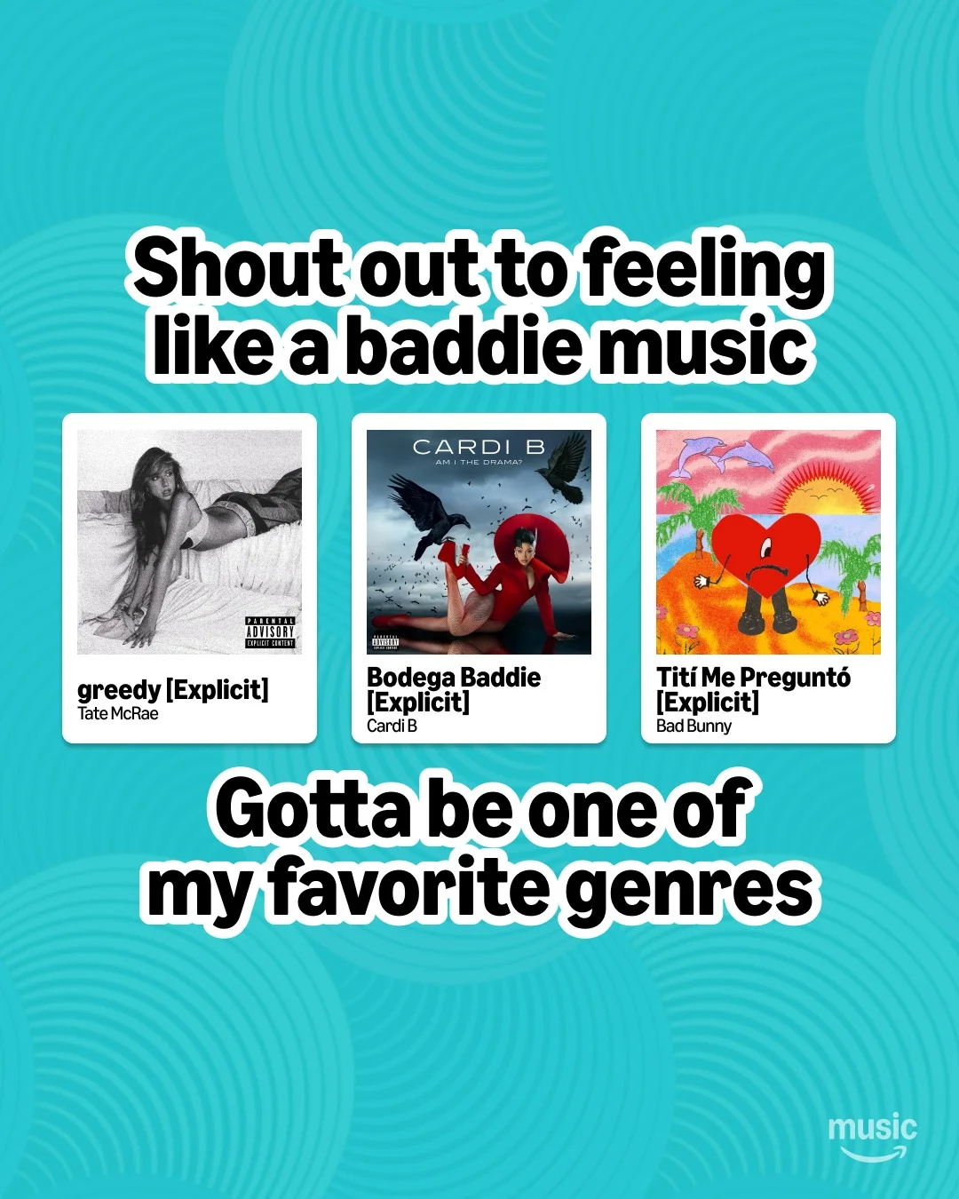 can't get enough what's your type?