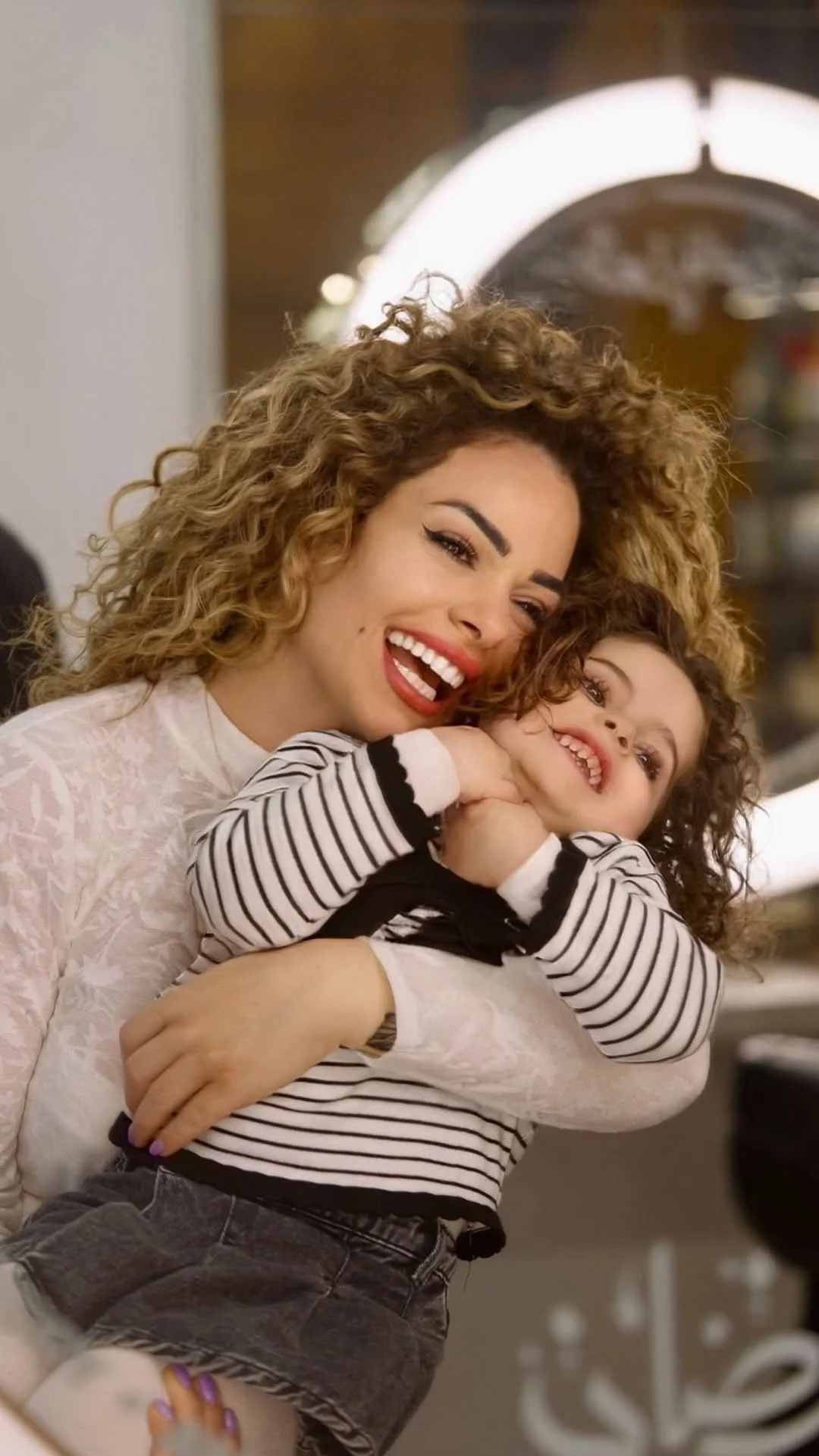 Like mother like daughter #curly #hair #cut #transformation #hairstyle