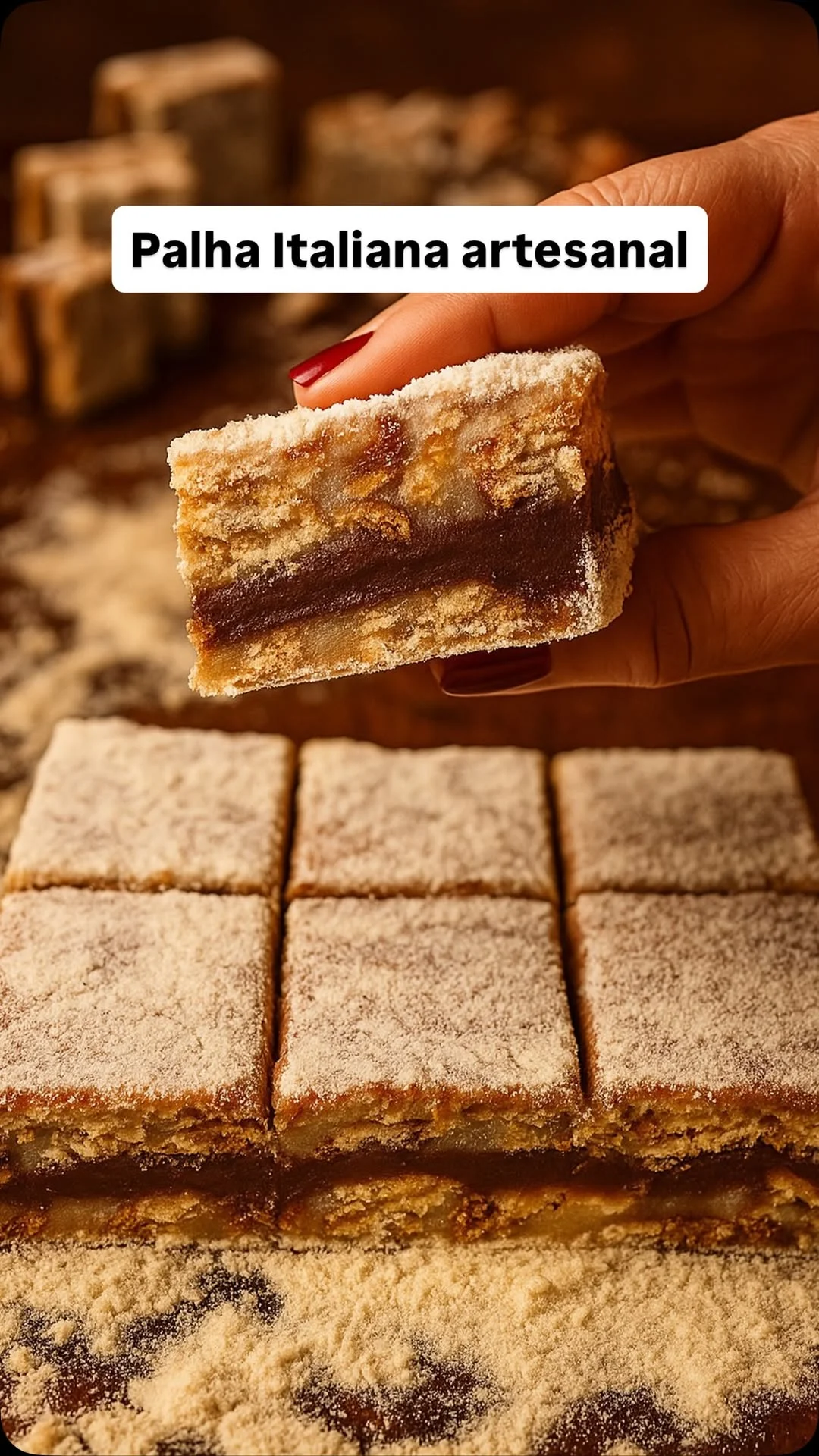 Trabalhamos com 10 sabores de Palhas Italianas artesanais. Feitas pelas mãos talentosas do vovô e da vovó #chocolate #cacau #leiteninho #sobremesa #palhaitaliana