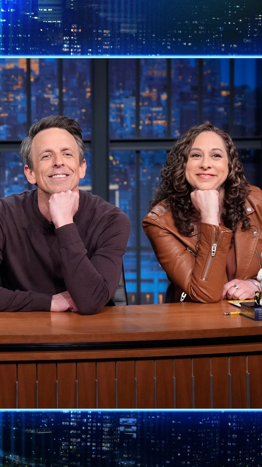 @amberruffin and @jennyhagel share some jokes that @sethmeyers can’t tell