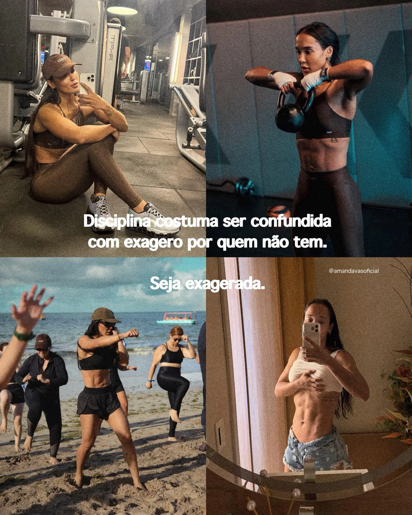 Disciplina incomoda quem vive de desculpas. Pra quem não tem, sempre vai parecer exagero. Mas é ela que constrói resultado, constância e uma vida que poucos têm coragem de buscar. Se for pra escolher… seja “exagerada” c...